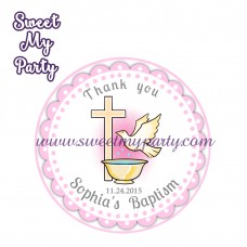 Girl Baptism stickers,Girl Christening thank you tags,(11) Girl Baptism stickers,Girl Christening thank you tags,(11)